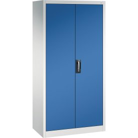 CP materialskåp 4 hyllor, 1840x928x453mm, grå/blå