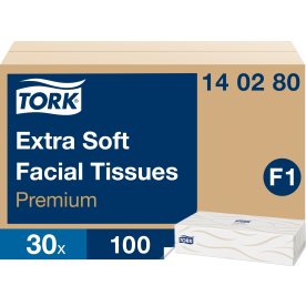 Tork F1 Soft ansiktsservetter, vit, 100 st