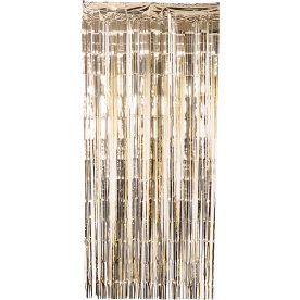 Lametta gardin, självhäftande, guld, 90 x 250 cm