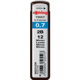 Rotring Tikky Stift, 2B, 0,7 mm, 12 st.