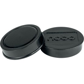 Nobo whiteboardmagneter Ø38 mm, svart, 10 st