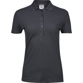 Tee Jays Luxury Stretch Polo Dam, Mörkgrå,Stl, L