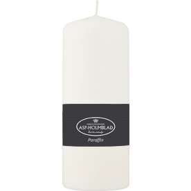 Blockljus, paraffin, 5,8x18 cm, vit
