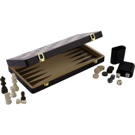 Brädspel Schack/Backgammon 38,5x38,5cm/Hopfällbart