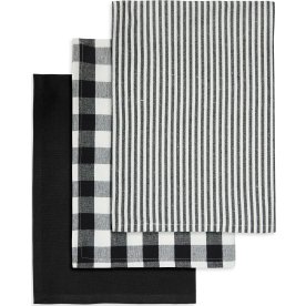 Engholm kökshanddukar, bomull, 50x70cm, svart, 3st