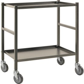 Rullvagn, 2 hyllor, 670x415x760 mm, 150 kg, antrac