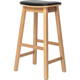 NordicLine Barstol, ek, stoppad, natur/svart, H75