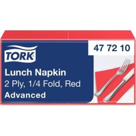 Servett TORK Lunch 2-lags röd 200/fp