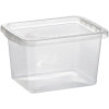 Basic plastlåda inkl. lock, 8,0 liter, klar