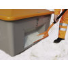 Salt-/sandlåda 1100 L, bottenöppning, Grå/orange