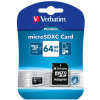 Verbatim 64 GB microSDHC class 10 med adapter