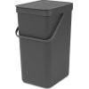 Brabantia Sort&Go avfallshink | 16 liter | Grå