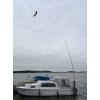 Fågelskrämma set - 10 m teleskopisk stolpe & fågel