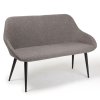 Bello loungesoffa grå med svarta ben