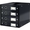 Leitz Click & Store förvaringsbox | 4 fack | Svart