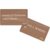 Namnskylt | Eget tryck | 15x8,5 cm | Brun