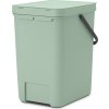 Brabantia Sort&Go avfallshink | 25 liter | Grön