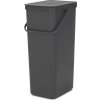 Brabantia Sort&Go avfallshink | 40 liter | Grå