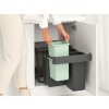 Brabantia Sort&Go, inbyggd, 10+10+20 L, grå/grön