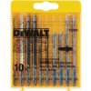 DEWALT sticksågsbladssats t. trä & metall, 10 st.
