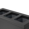 Bica Basic 830 Avfallsbehållare, 3x10 L, Antracit
