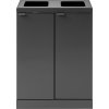 Bica Basic 871 Avfallsstation, 2x45 L, Antracit