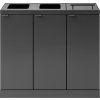 Bica Basic 887 Avfallsstation 3x45L/Lock, Antracit
