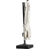 Hängparasoll 3,5x3,5m,fot,hjul,lock,LED,beige