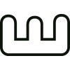 Självhäftande tätningslist, E-form, vit, 24 m