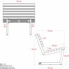 Plus Siesta Living Loungestol, 75 cm, svart